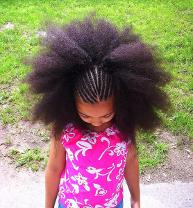 Girl in Pink With Beautiful Hair Braids creative commons